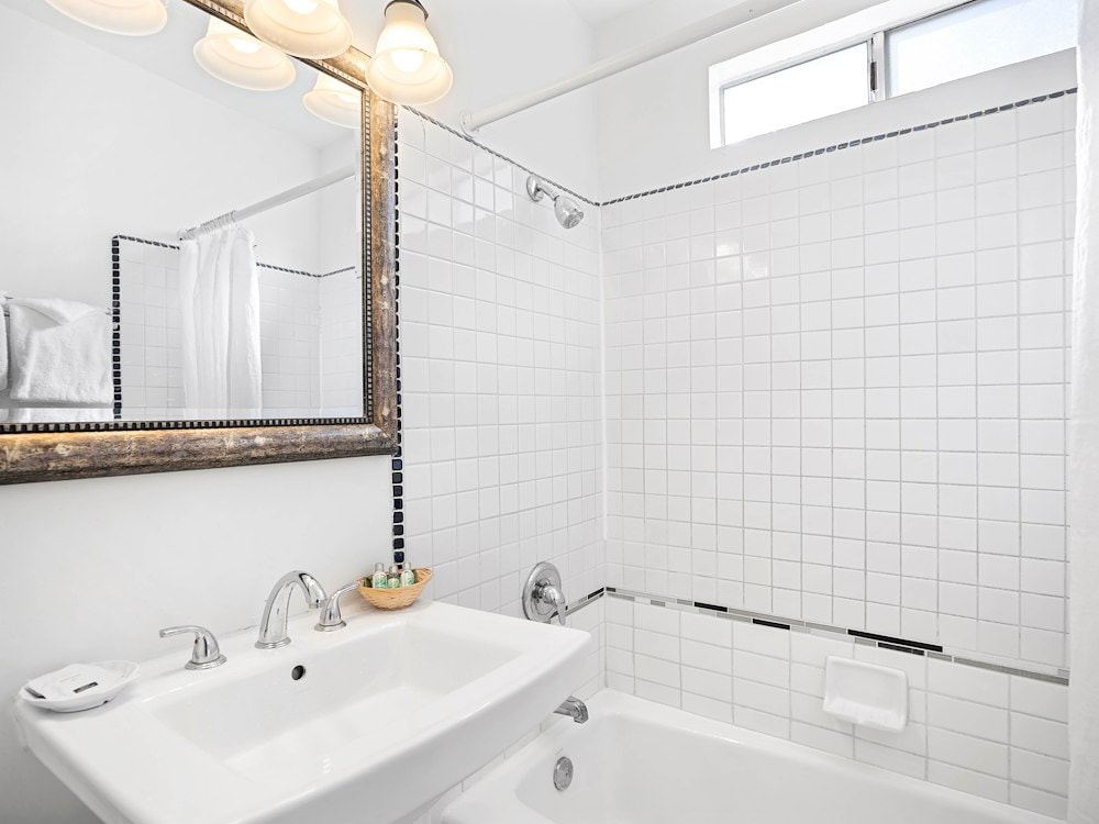 Bathroom of Junior Suite at Sea Blue Hotel, Santa Monica, California