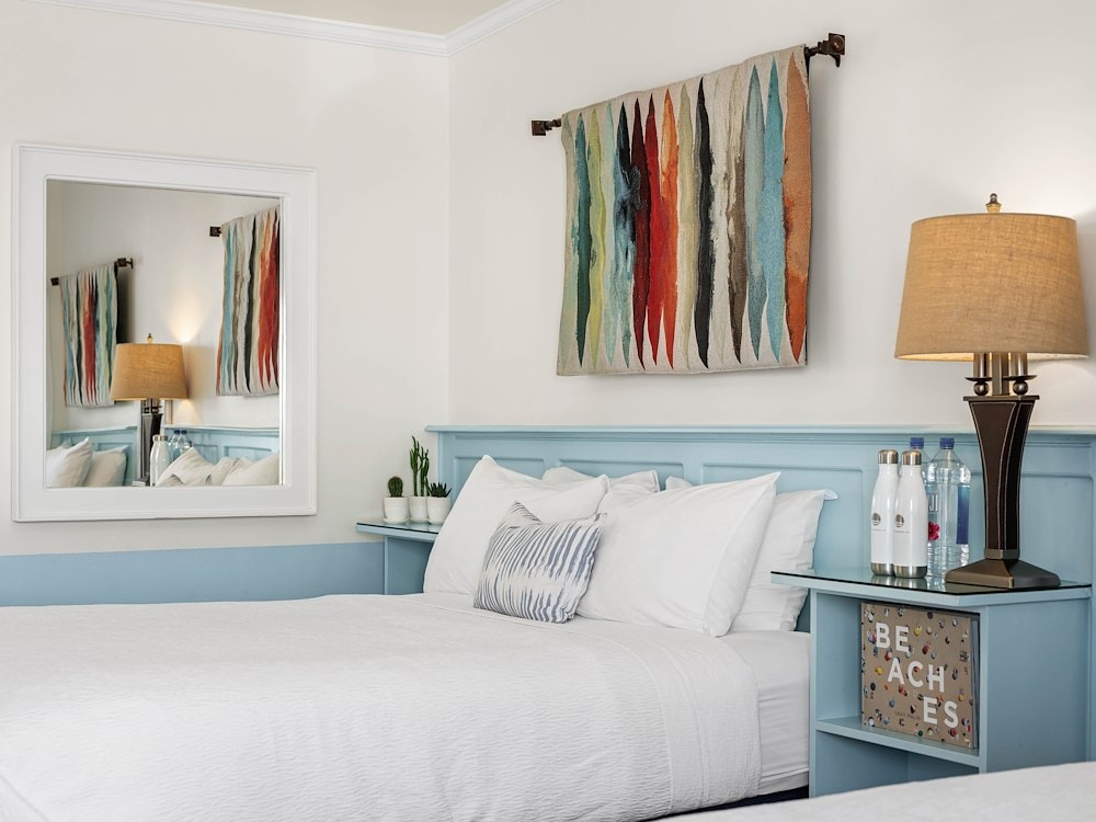 Bedroom View of Two Queen at Sea Blue Hotel, Santa Monica, California