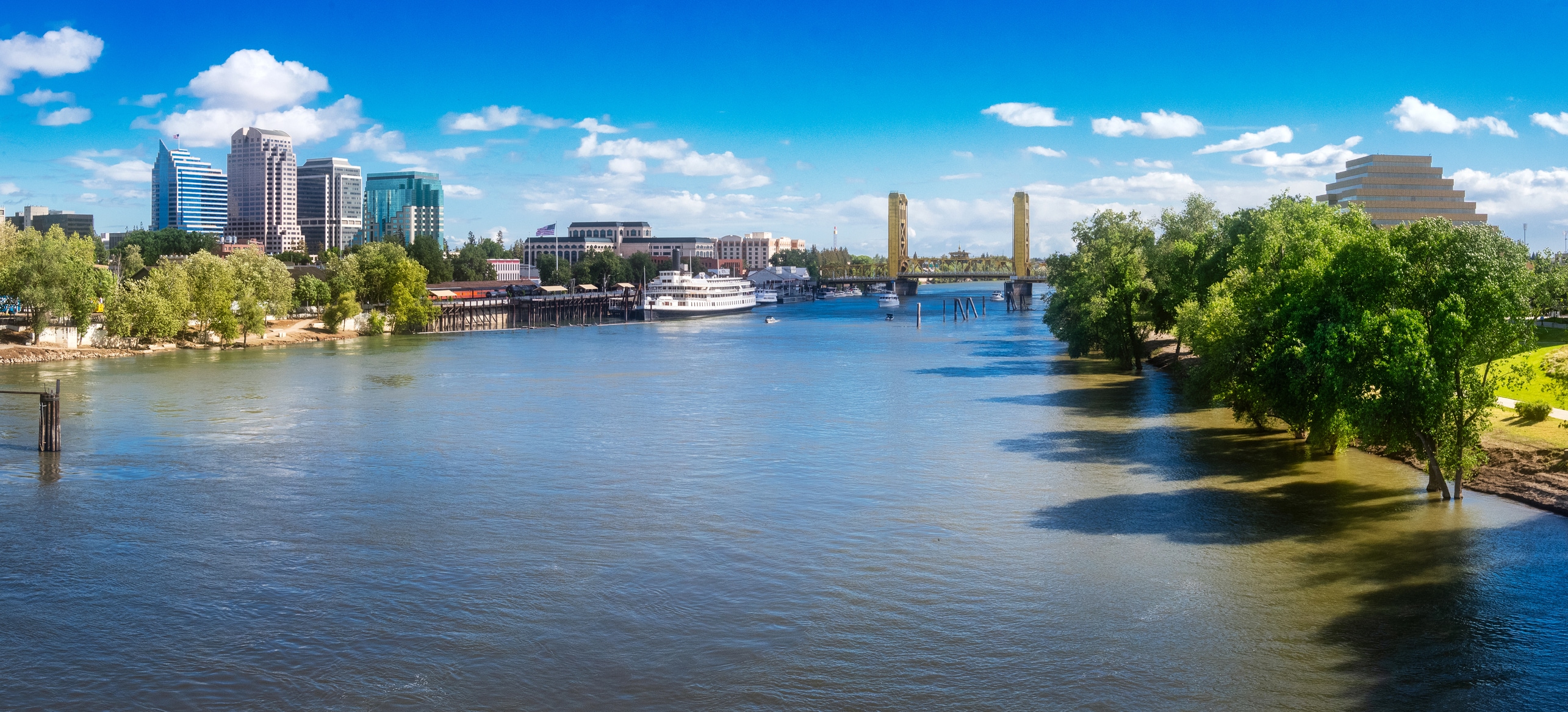 Scenic View Of A River And Bridge at Sacramento