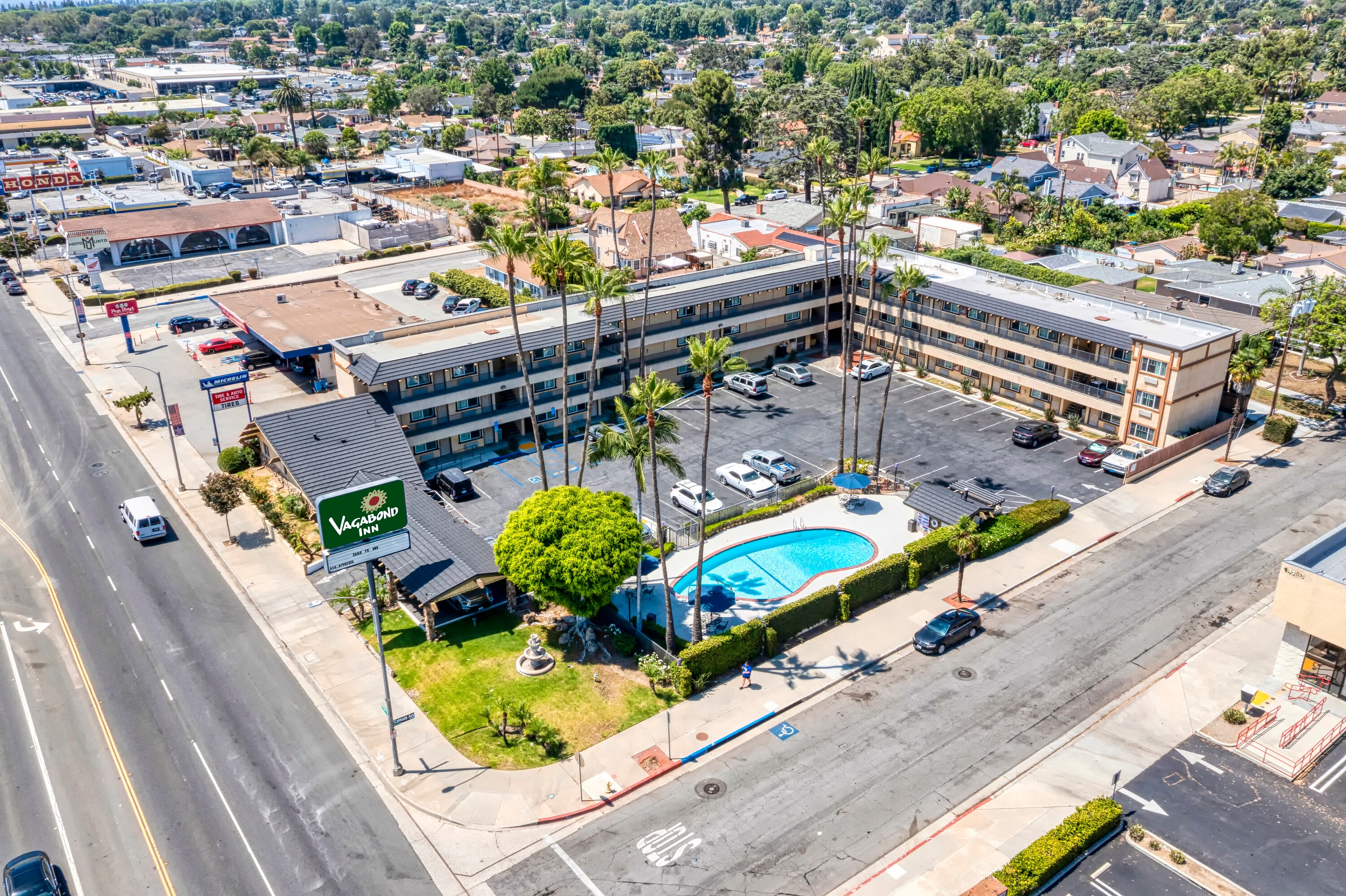 Sky View of Vagabond Inn - Whittier