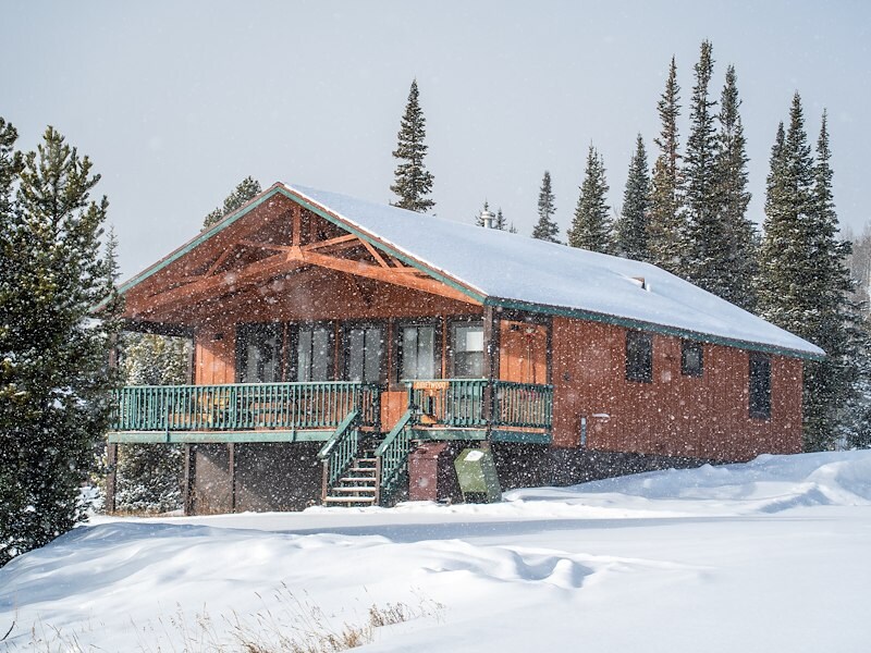 cabin in the snow