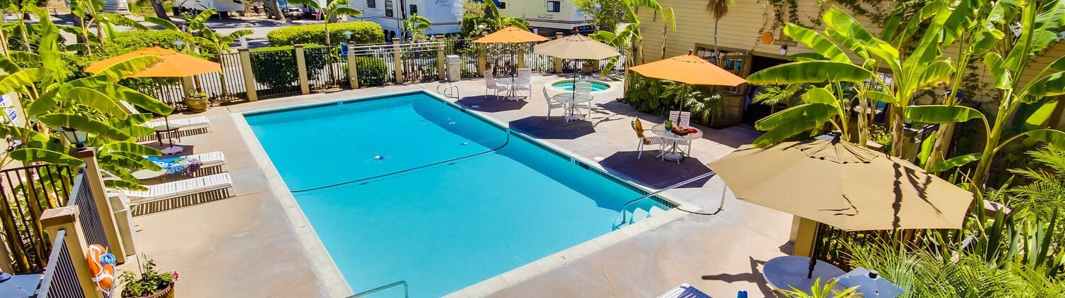 Top View of Swimming Pool at Circle RV Resort El Cajon, California