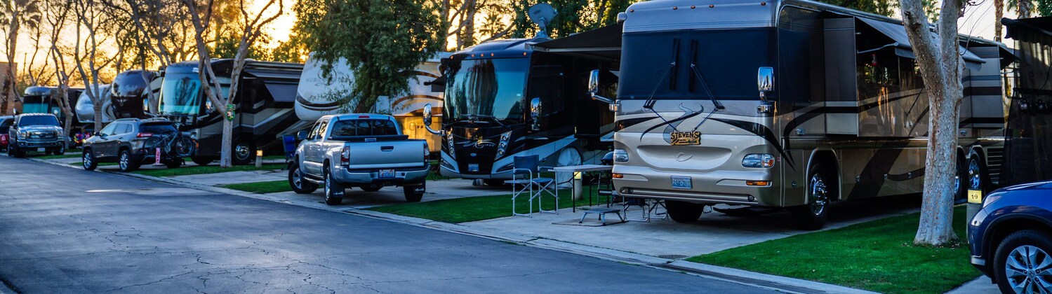 Suspicious RV Parked at Emerald Desert RV Resort, California