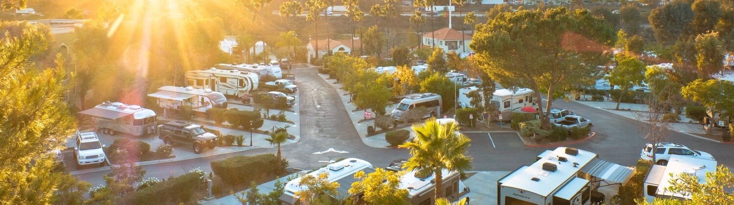 Aerial View of Escondido RV Resort Property Escondido, California