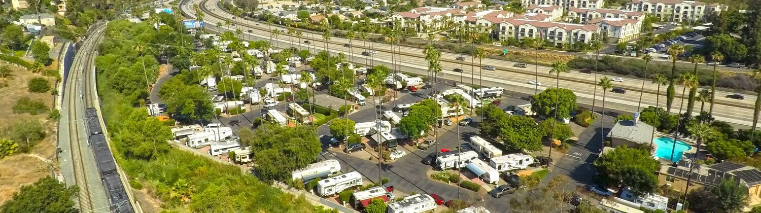 Aerial View of San Diego RV Resort Property, California