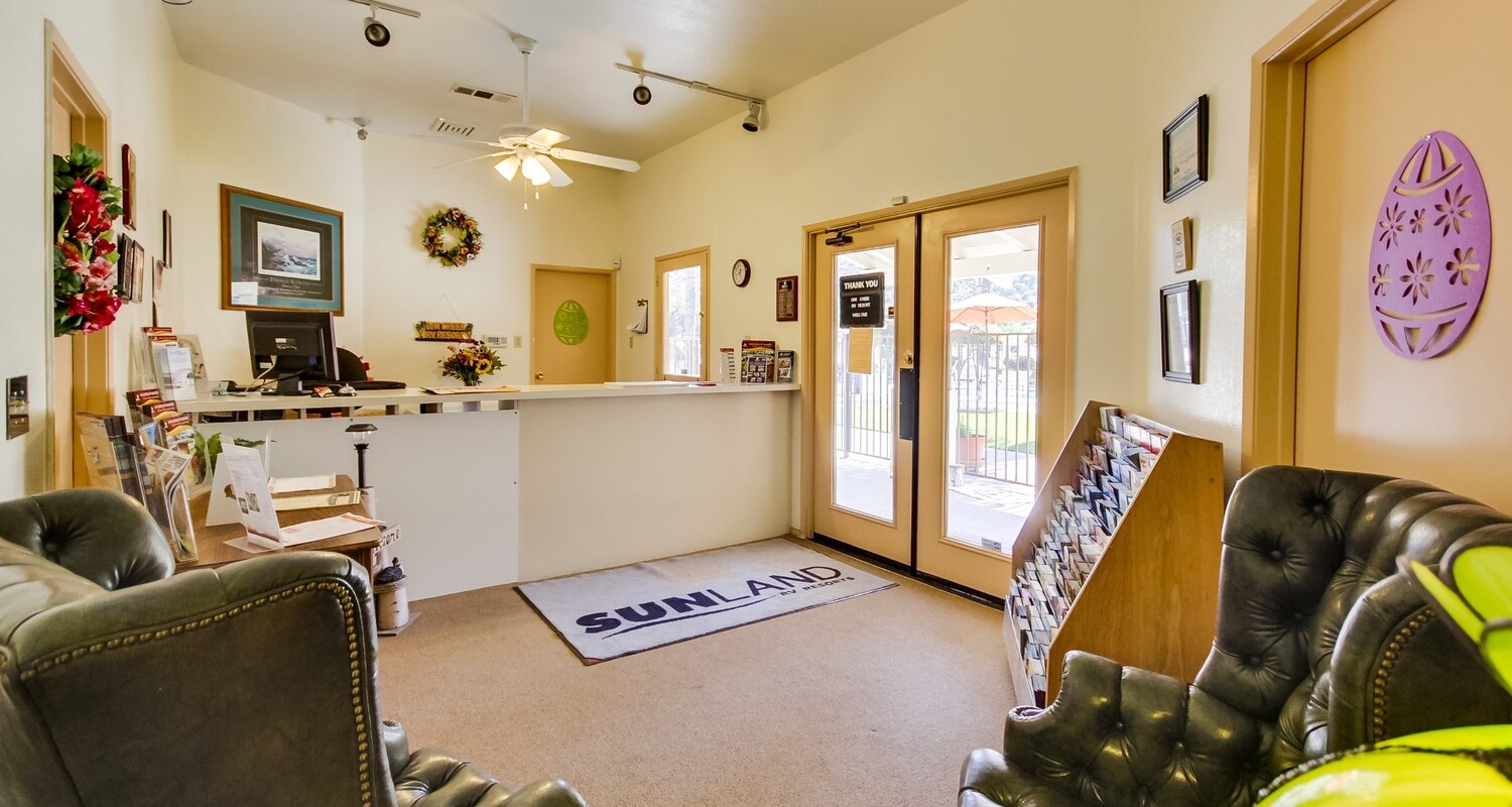 Reception Area of Oak Creek RV Resort El Cajon, California