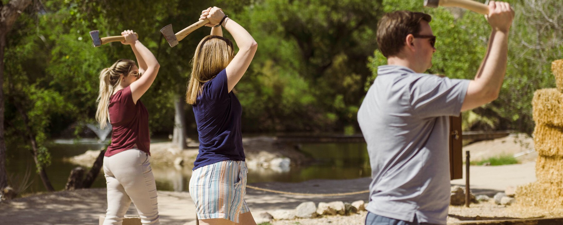 Axe Throwing at Tanque Verde Ranch, Tucson, Arizona