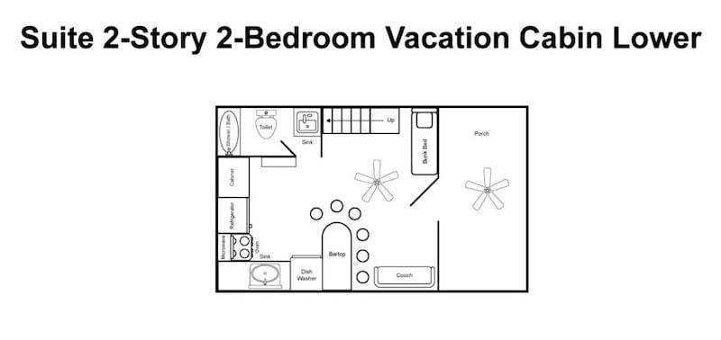 Suite 2-Story 2-Bedroom Cabins-11