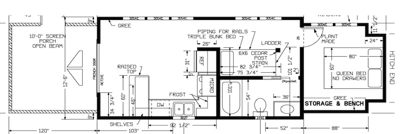 Beachside Glamping 3 Bunk Cabin-9
