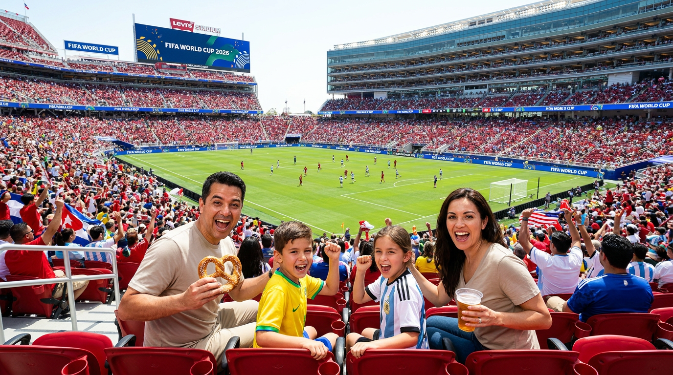 Family Watching FIFA World Cup at Levi's Stadium