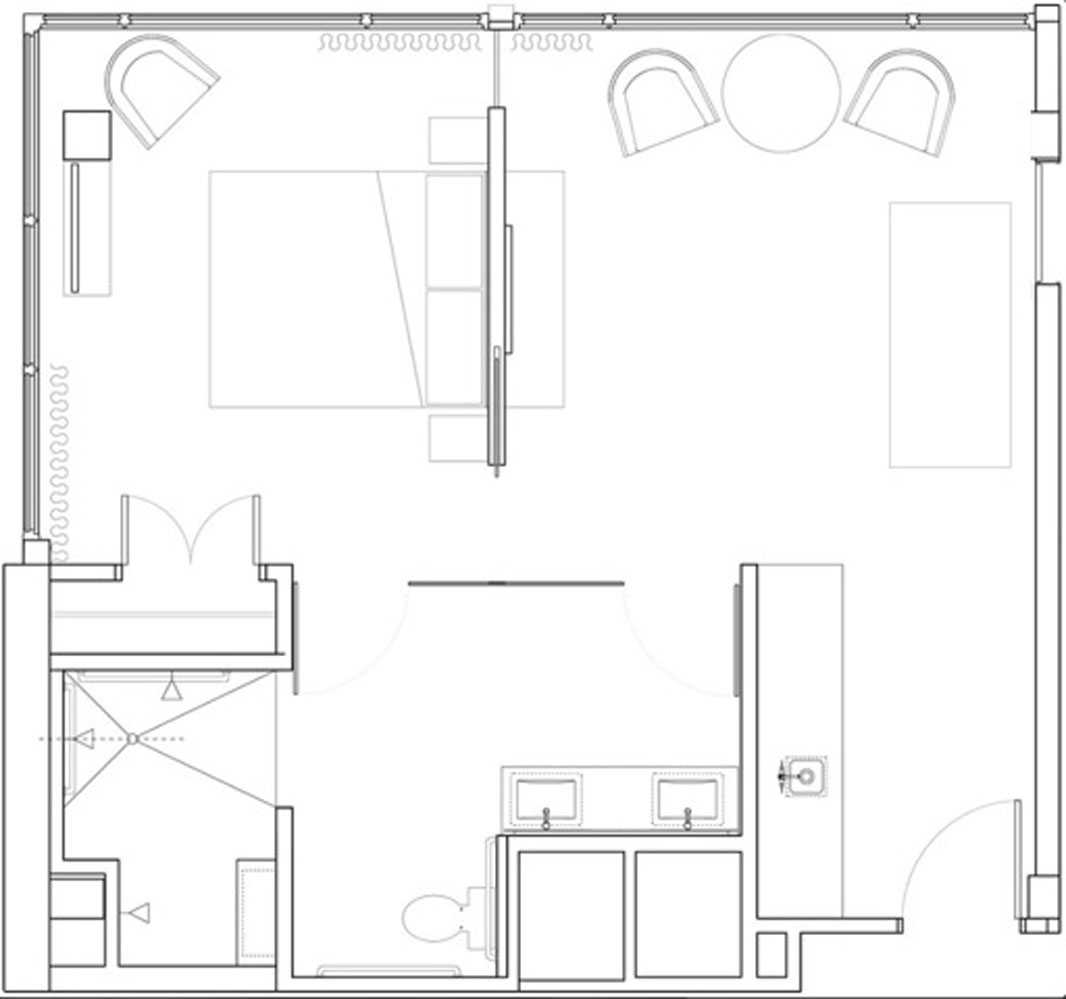 Accessible City Suite Floor Plan at Hotel Eastlund