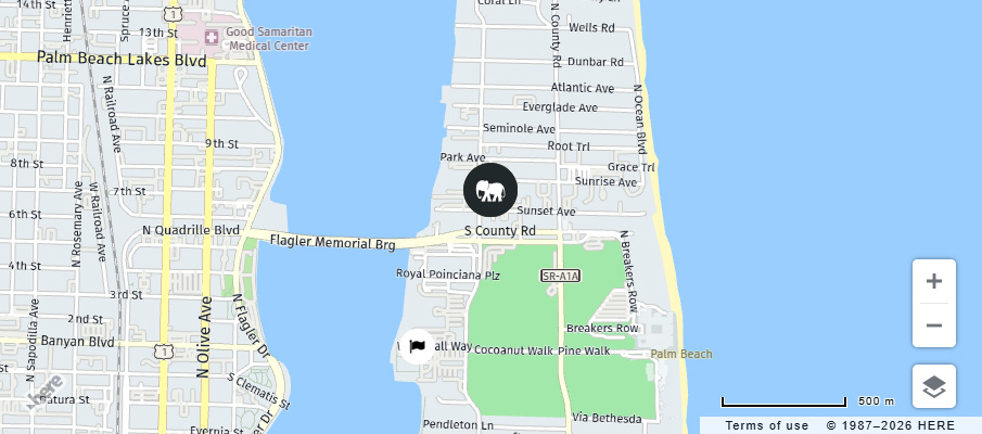 White Elephant Palm Beach Map